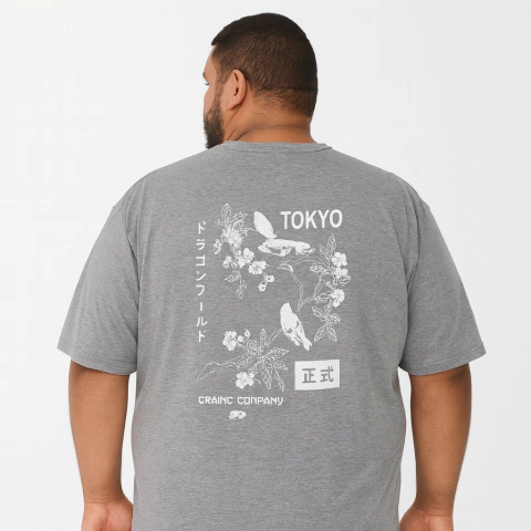 Camiseta Plus Size Masculina Cranc Company (Tokyo) - comprar online