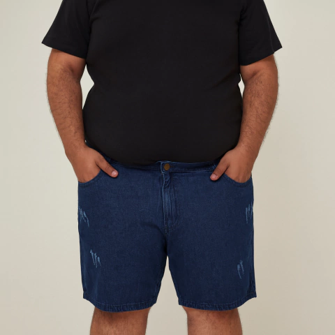 Bermuda Jeans 100% Plus Size Masculina Cranc 5 - comprar online