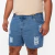 Bermuda Jeans 100% Rasgadinha Plus Size Masculina Cranc 47 - comprar online