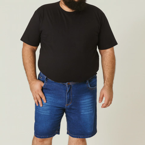 Bermuda Jeans C/ Lycra Plus Size Masculina Cranc 27 - comprar online