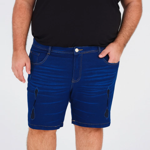 Bermuda Jeans C/ Lycra Plus Size Masculina Cranc 28 - comprar online
