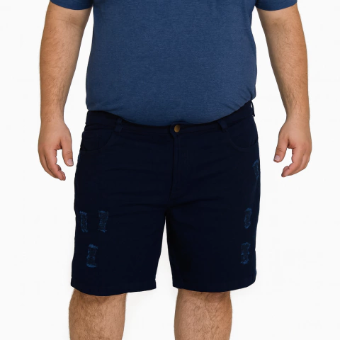 Bermuda Jeans C/ Lycra Plus Size Masculina Cranc 29 - comprar online