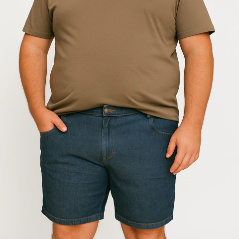 Bermuda Jeans C/ Lycra Plus Size Masculina Cranc 45 - comprar online