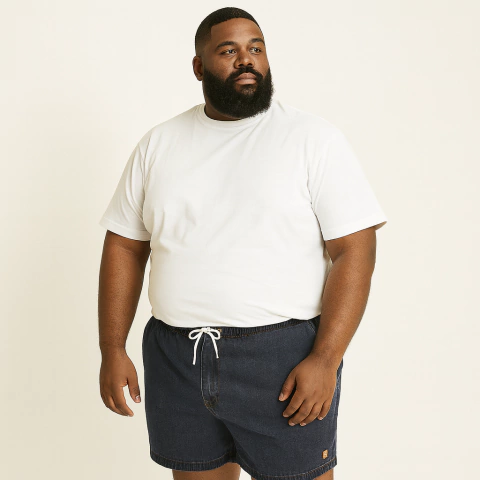 Short Jeans Mauricinho Plus Size Masculino Cranc - comprar online