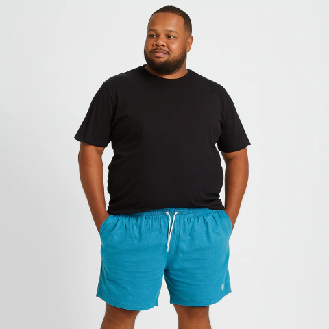 Short Mauricinho Linho Plus Size Masculino Cranc Logo Branca - comprar online