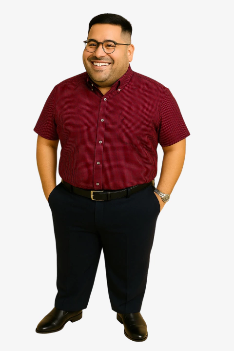 Camisa Xadrez Manga Curta Plus Size Masculina - comprar online