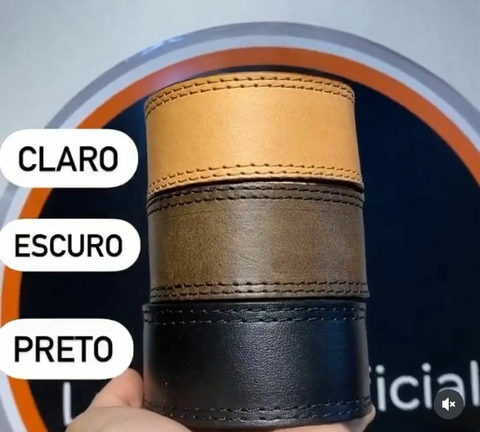 Suporte em couro para cuia