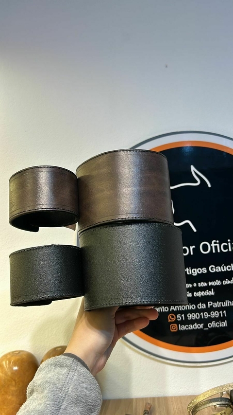 Suporte para Garrafa Térmica em couro