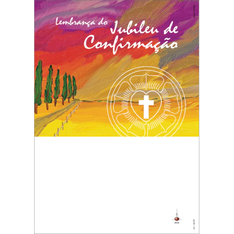LC 02 st - Lembrança de Jubileu de Confirmação – Aquarela e Rosa de Lutero – sem texto