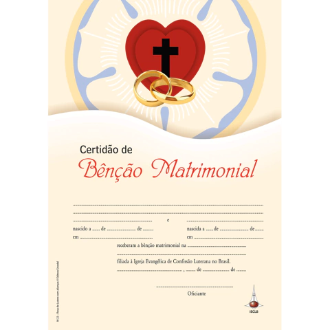 M-22 - Certidão de Bênção Matrimonial – Rosa de Lutero