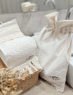 Set baño organizado natural