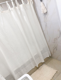 Cortina Dannis Crudo / Blanco - Mil Ecos Home