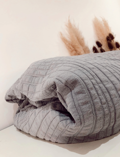 Cubrecama Dakota King Natural/Gris - tienda online