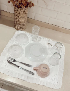 Pack paño + secaplatos blanco - Mil Ecos Home
