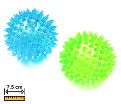 PELOTA CON CHIFLE Y LUZ 7.5CM - comprar online
