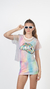Remera tul crop lips pastel