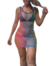 Vestido multicolor transparente