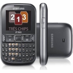 Samsung E1263 - Trios Cinza Com Teclado QWERTY, Trial Chip, Rádio FM - Semi-novo