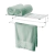 TOALHEIRO RACK 55CM COM PRATELEIRA CROMADO FUTURE