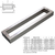 PUXADOR DUPLO H40 40X20 100CM INOX POLIDO PARA PORTAS DE MADEIRA E VIDRO - loja online