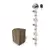 FECHADURA 3 GAVETAS LATERAL 50CM COM ACESSORIOS CROMADO - comprar online