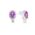 Brinco Oval Duo Pink e Lima - Prata 925