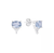 Brinco Oval Azul Celeste - Prata 925