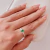 Anel Solitario Verde Esmeralda - Prata 925 - comprar online