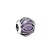 Berloque Separador Bola Roxo - Prata 925