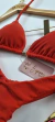 Conjunto de biquíni cortininha laranja canelado - comprar online