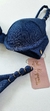 Conjunto de biquíni meia taça alça bolinha Azul marinho - comprar online