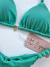 Conjunto de biquíni cortininha alça bolinha Verde água - comprar online