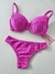 Conjunto de biquíni meia taça Rosa fucsia