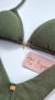 Conjunto de biquíni cortininha Lurex verde militar na internet