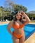 Conjunto de biquíni meia taça Laranja