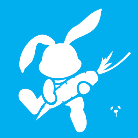 Stencil 14×14 Simples – Coelho com cenoura – OPA1897 - comprar online