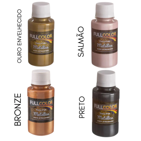 Tinta Metálica FullColor 100ml PVA Cores - Artesanato e Pintura na internet