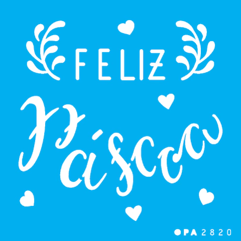 STENCIL 10X10 Simples – Feliz Páscoa I – OPA2820 - comprar online