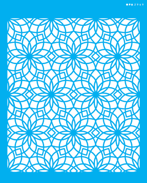 Stencil 20X25 - Estamparia Flores Caleidoscópio I -OPA2969 - comprar online