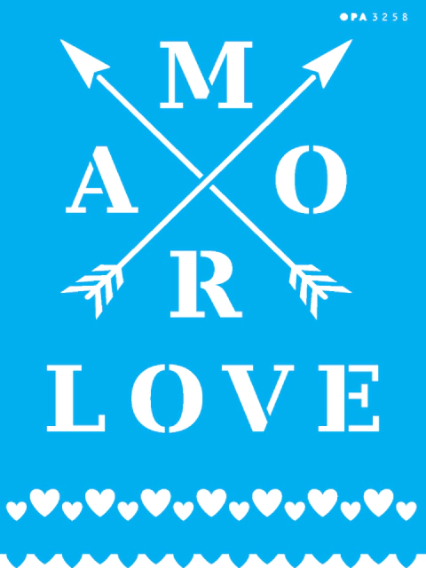 Stencil 15×20 Simples – Amor – Flechas – OPA3258 - comprar online