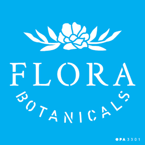 Stencil 14X14 Simples – Palavras Flora Botanicals – OPA3301 - comprar online