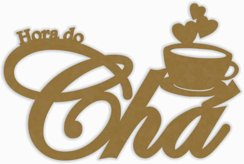 Aplique Hora do Chá com Xícara 11x7,5cm - comprar online