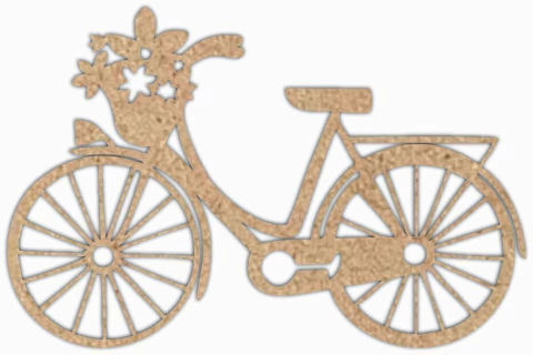 Aplique Bicicleta com Flores - 7,5x5cm - comprar online