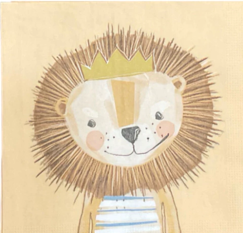 Guardanapo para Decoupage 33x33cm - Rei Leãozinho - comprar online