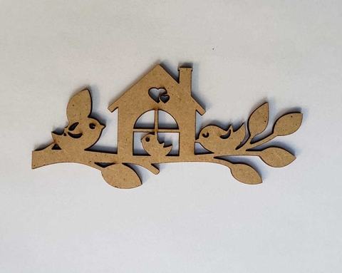 Aplique Casa Pássaro 10x5cm - comprar online