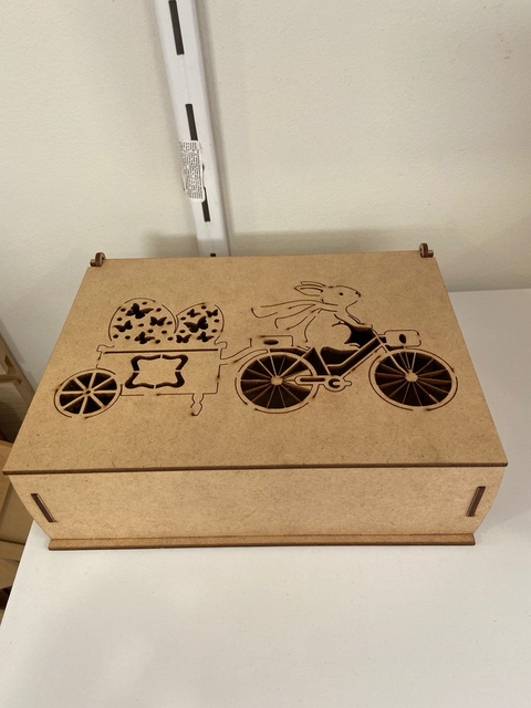 Caixa Laser Coelhinho na Bicicleta