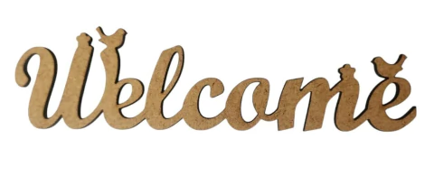 Aplique Palavra Welcome 14x4cm - comprar online