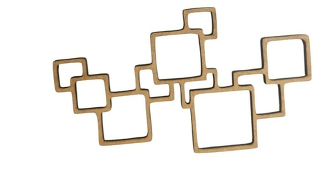 Aplique Quadrados Geométricos 12x7cm - comprar online