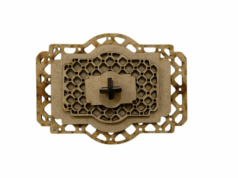 Kit Aplique Tampa Relevo 12x10cm Retangular - comprar online
