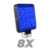 Kit 8 Farol De Led Lente Azul Iluminação De Alta Qualidade